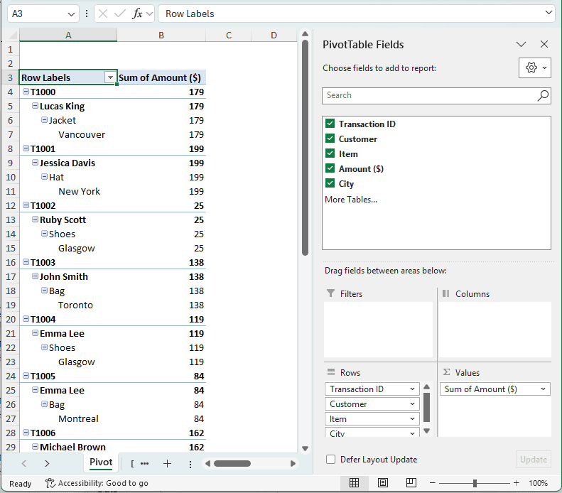 Getting the Pivot Table Menu Back in Excel Using Context Menu
