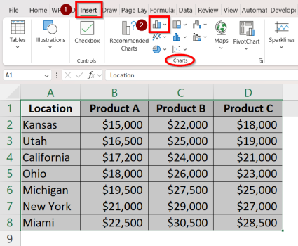 How to Insert a Clustered Column Chart in Excel (2 Easy Ways) - Excel ...