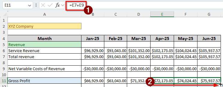 Steps for Preparing a Budget for a Company in Excel