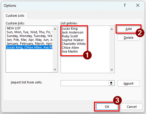 Defining Custom Lists for Sorting