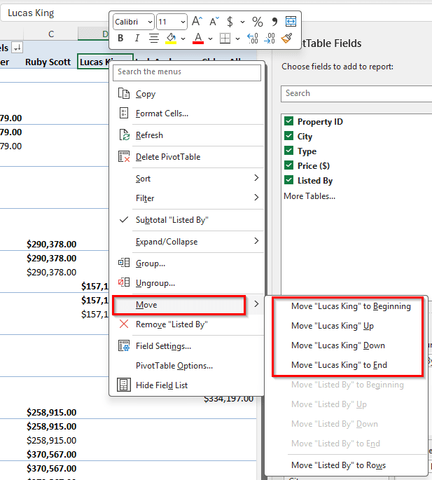 Manually Sorting the Labels