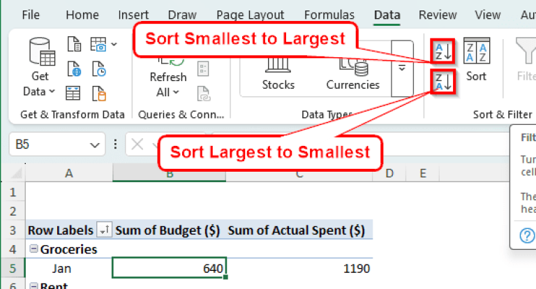 How To Sort Excel Pivot Table From Largest To Smallest Excel Insider