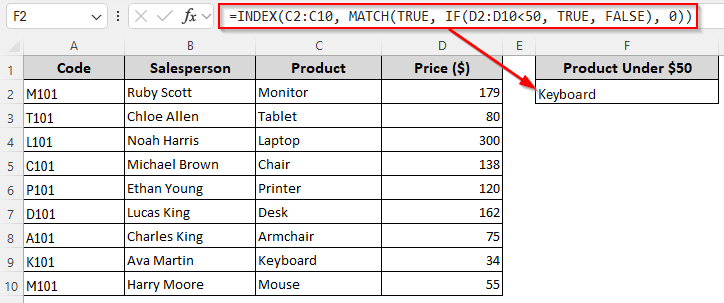 Conditional Lookup Based on Numeric Criteria