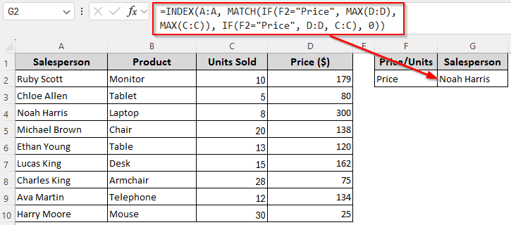Find the Match Corresponding to the Highest/Lowest Numeric Value from Different Ranges