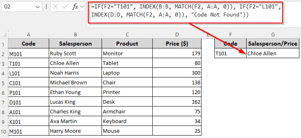 How to Combine IF Function with INDEX-MATCH Formula in Excel - Excel ...
