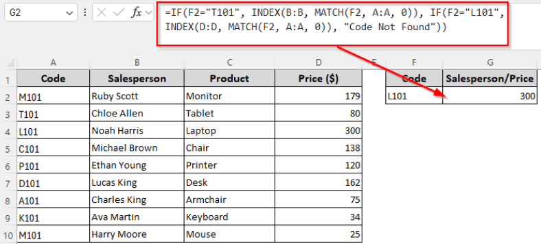How to Combine IF Function with INDEX-MATCH Formula in Excel - Excel ...