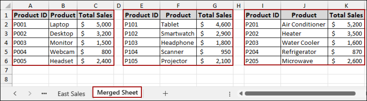how to merge 2 different excel sheets into one