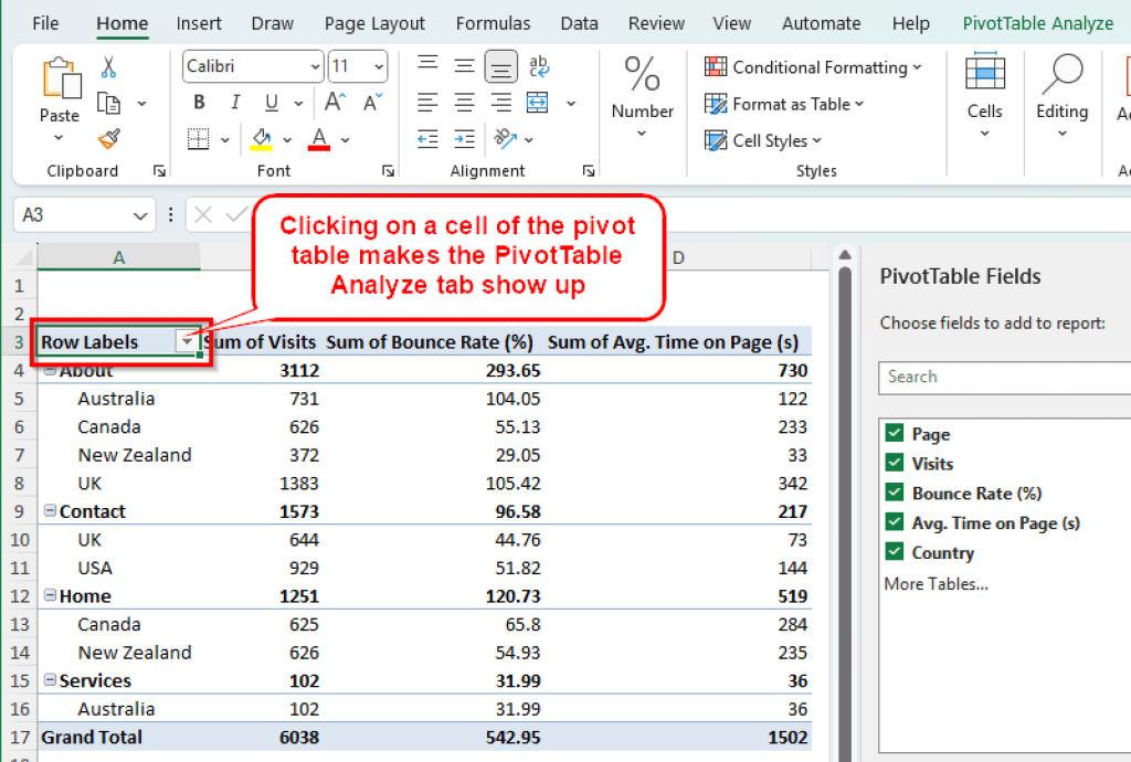 How to Fix Pivot Table Analyze Tab Missing Issue in Excel - Excel Insider