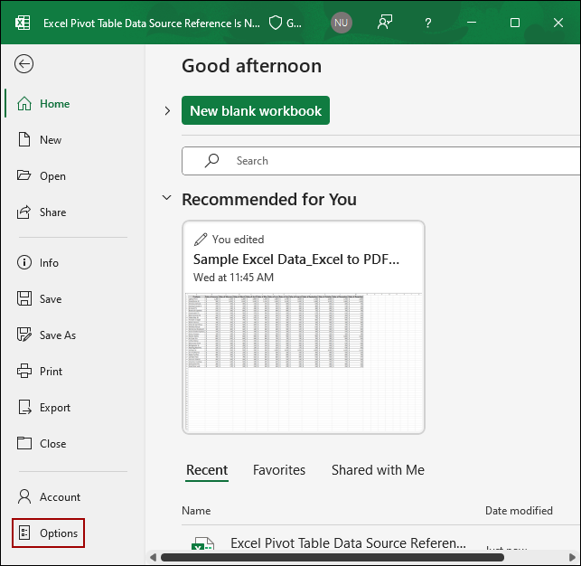 Updating Trust Center Settings