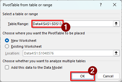 Select the Range Properly