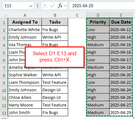 Fix Missing Columns