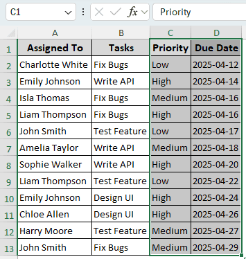 Fix Missing Columns
