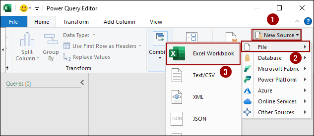 Using Append Queries Feature from Power Query
