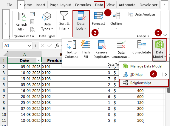 Using Data Model Relationships Feature