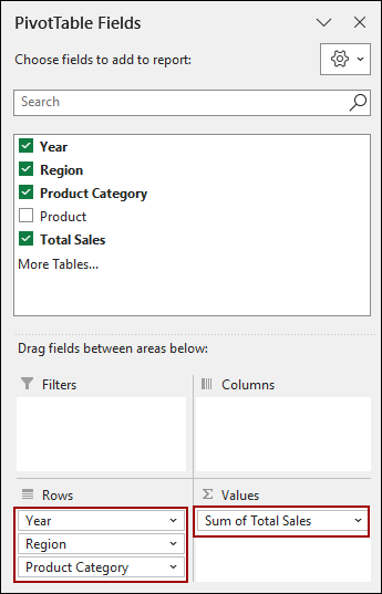 Changing Report Layout to Tabular Form