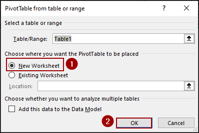 Convert Data to an Excel Table