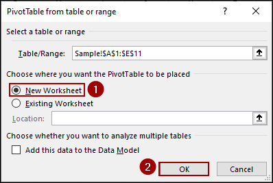 Change the Data Source Range