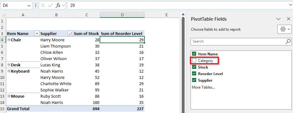 Changing the Rows to Fix Sorting