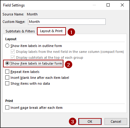 Using Field Settings Option