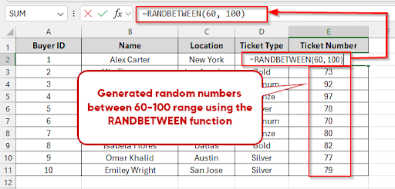 Excel Random Integer How to Generate Random Numbers Between a Range in Excel - Excel Insider