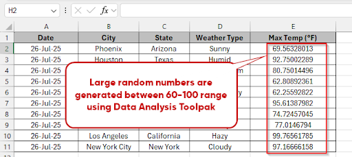 Using Data Analysis Toolpak