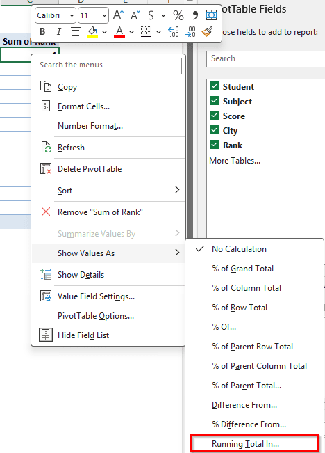 Using a Calculated Field to do the Ranking