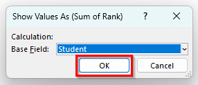 Using a Calculated Field to do the Ranking