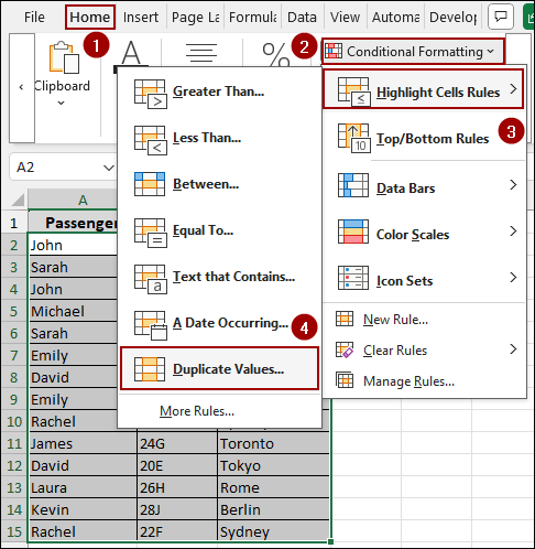 Applying Conditional Formatting