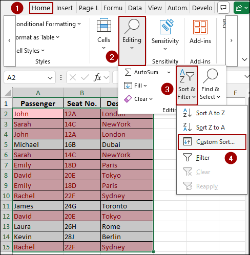 Applying Conditional Formatting