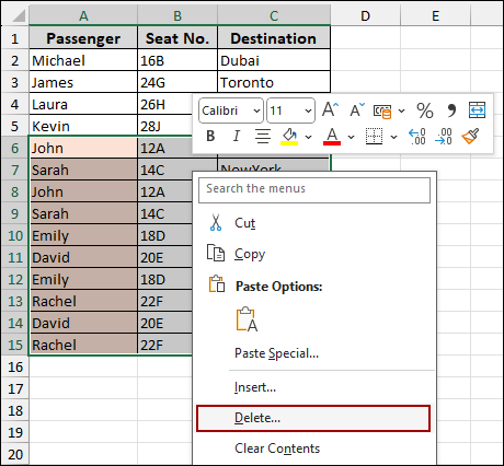 Applying Conditional Formatting