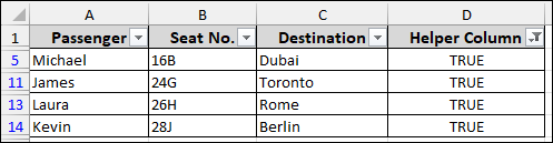 Using COUNTIF Function & a Helper Column to Remove Both Duplicates