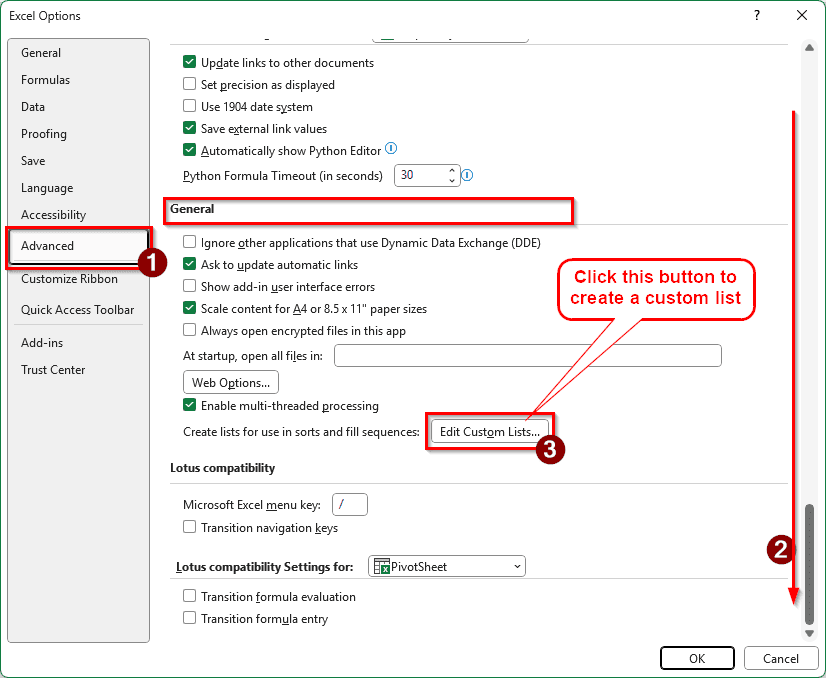 Steps for Sorting a Pivot Table in Excel by a Custom List