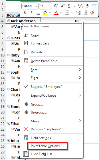 Using Classic Pivot Table to Sort Manually