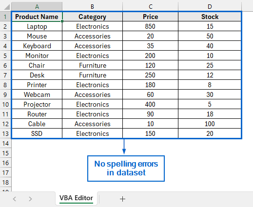 Use the VBA Editor as an Alternative