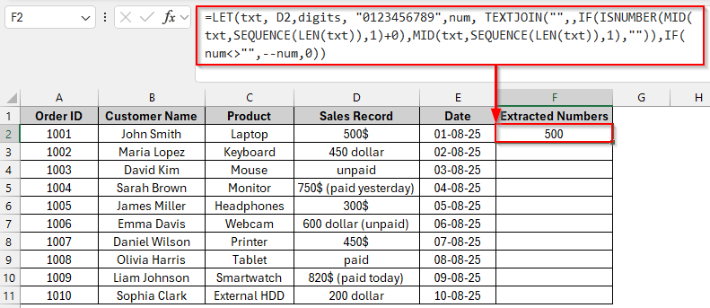 Dynamic Array with the Combination of Text Functions