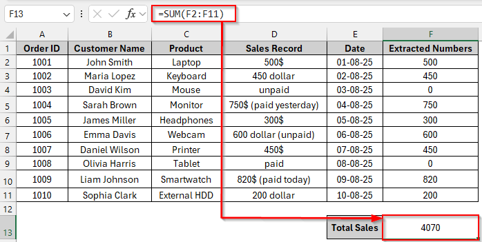 Dynamic Array with the Combination of Text Functions