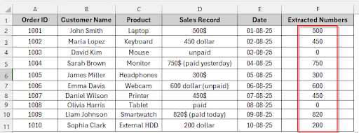 Using VBA to Extract Only Numbers and Then Sum
