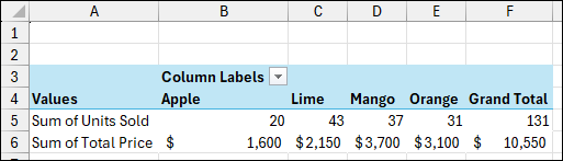 Rearranging PivotTable Fields