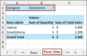 Inserting a Pivot Table with Filter Using VBA
