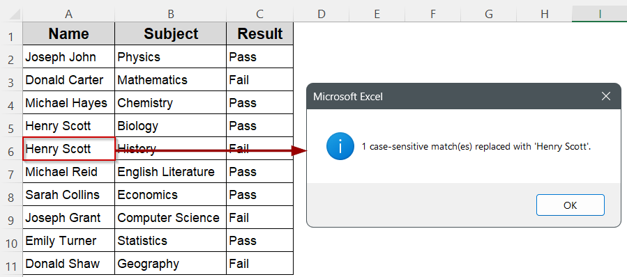 Perform a Case-Sensitive Exact Match and Replace in VBA