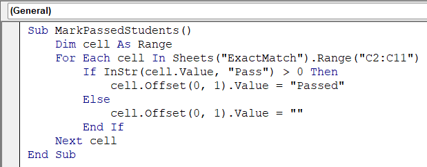Use the InStr Function to Identify Exact Matches in VBA