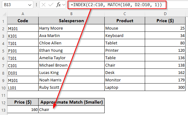 Finding Approximate Matches with XLOOKUP vs INDEX MATCH