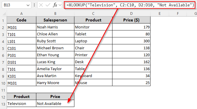 Comparing XLOOKUP vs INDEX MATCH Functions for Error Handling
