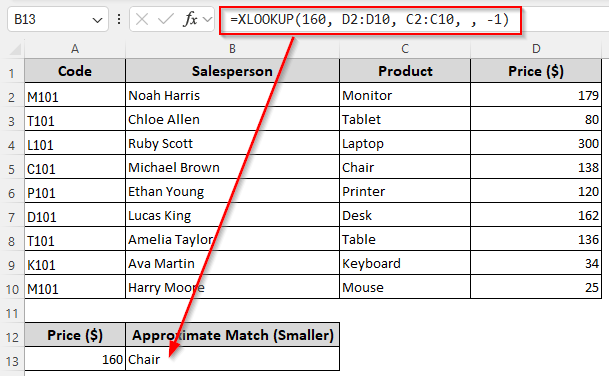 Finding Approximate Matches with XLOOKUP vs INDEX MATCH