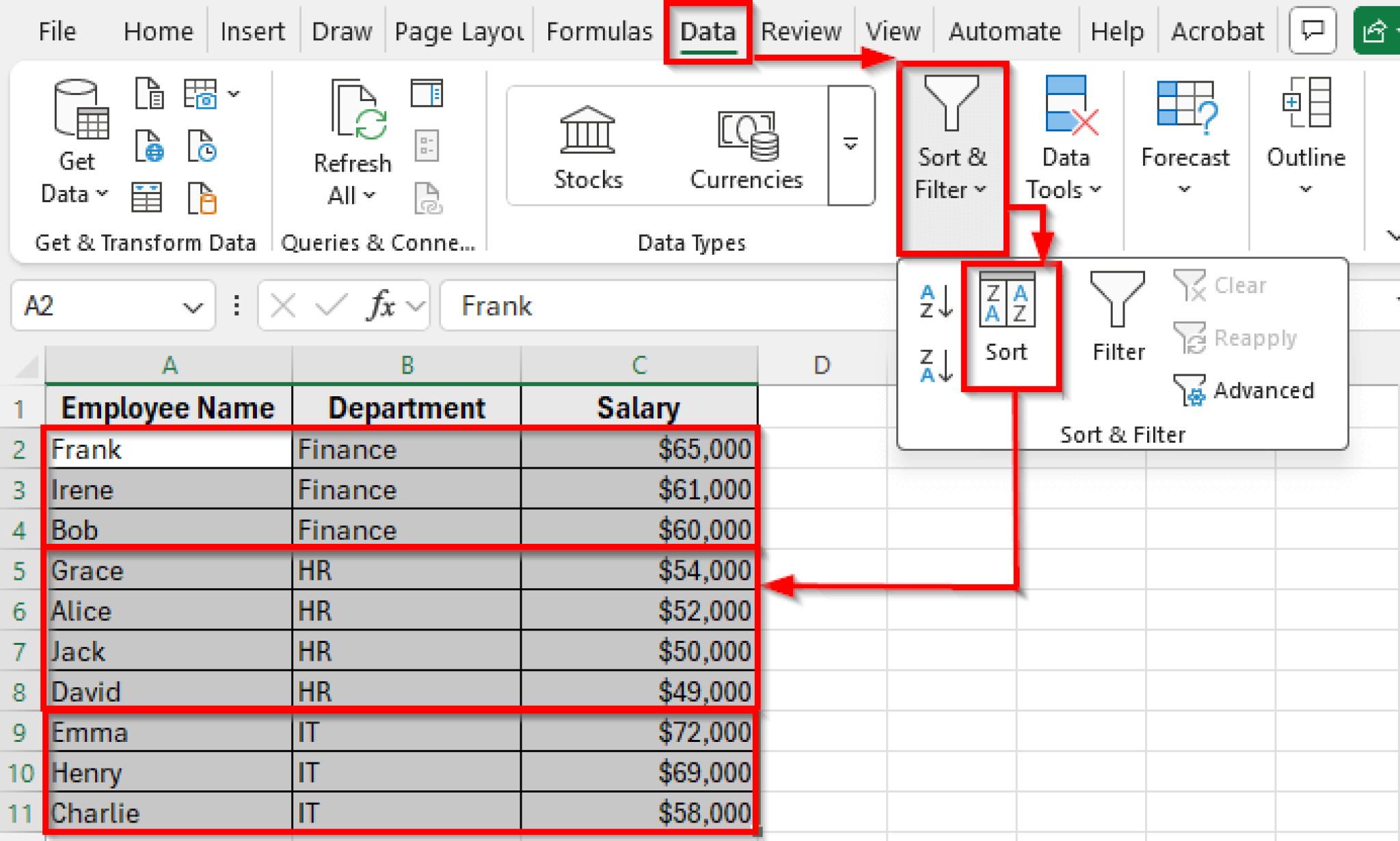 How to Do Advanced Sorting in Excel (4 Different Examples) - Excel Insider