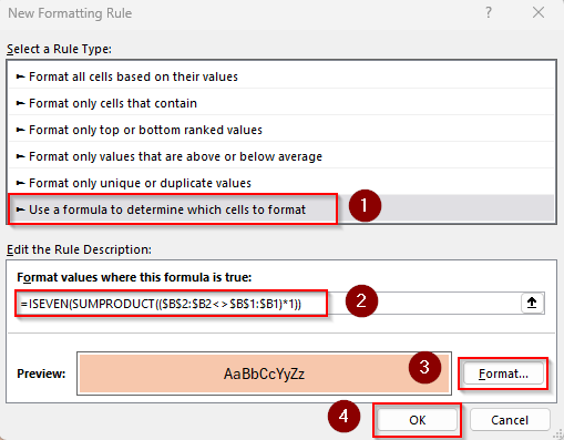 Format Alternate Rows Based on Groups of Any Size