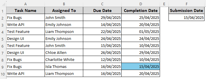 Highlight Dates That are On, Before, or After a Date in Another Cell