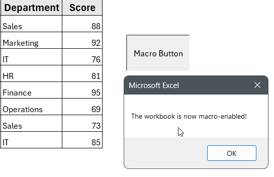 Save Workbook as Macro-Enabled (.xlsm)