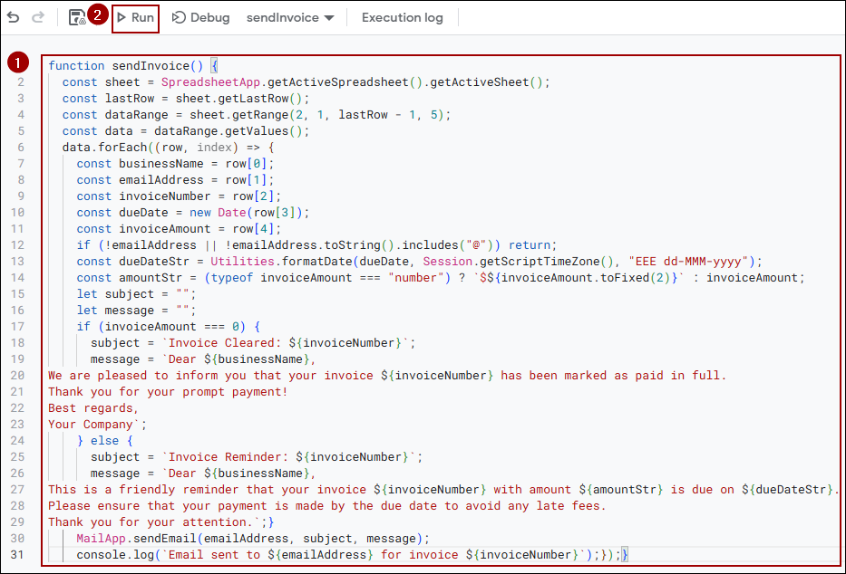 Sending Emails Based on Condition