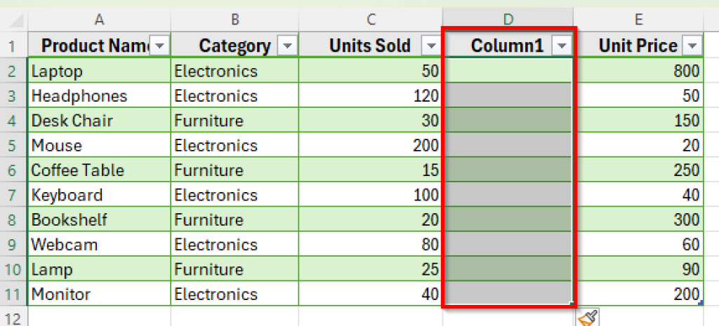 How to Add a Column to a Table in Excel (6 Easy Ways) - Excel Insider